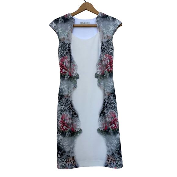 Kay Unger New York Floral Sheath Dress - Size 2 - Picture 1 of 8